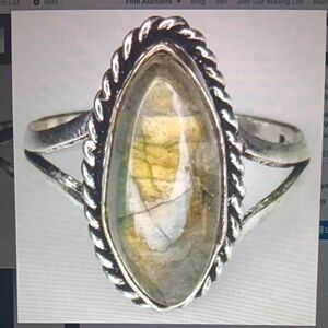 Labradorite Stamped 925 Ring Size 8